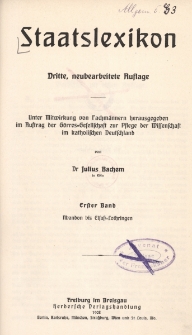 Staatslexikon. Bd. 1, Abandon-Elsass=Lothringen