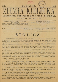 Ziemia Kielecka : czasopismo polityczno-społeczne i literackie. R.2, nr 51