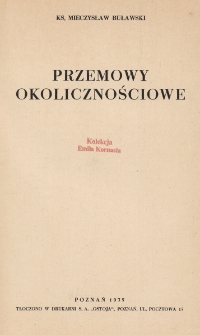 Przemowy okolicznościowe