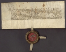 Albrecht II (jako Albrech V książę Austrii od 1404), poświadcza zastaw w Wiedniu