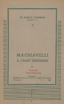 Machiavelli a czasy dzisiejsze