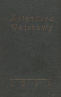 Kalendarz Wojskowy na rok 1930 (rocznik czwarty)
