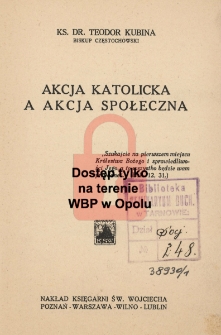 Akcja katolicka a akcja społeczna