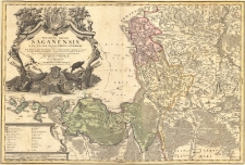 Principatus Silesiae Saganensis in suos Circulos Sagan Priebus et Naumburg divisi et a I. W. Wieland emensi... nova et accurata Tabula Geographica, ob praematuram mortem Authoris denuo rectificata / per... Matthaeum Schubarth...