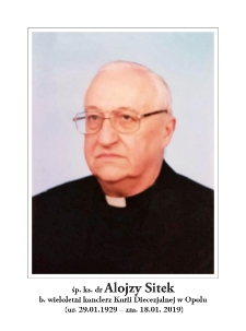 [Wspomnienie o śp. ks. dr Alojzym Sitku]