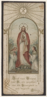 Brod vom Himmel hast Du uns gegeben das alle Süssigkeit in sich begreift. Alleluja