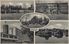 Oppeln : Bolkosee mit Schutzhaus, Landeshaus, Bahnhof, Neues Regierungsbebäude, Bolkosee