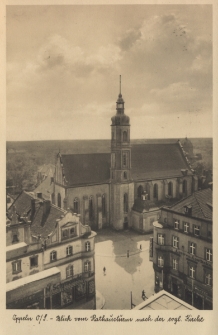 Oppeln : Blick vom Ratkausturm nach der evgl. Kirche