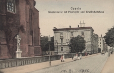 Oppeln : Nikolaistrasse mit Pfarrkirche und Gesellschaftshaus
