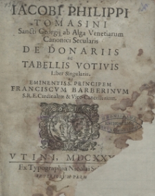 De donariis ac Tabellis votivis