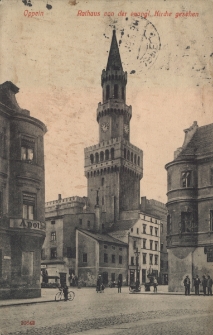 Oppeln : Rathaus von der evangl. Kirche gesehen