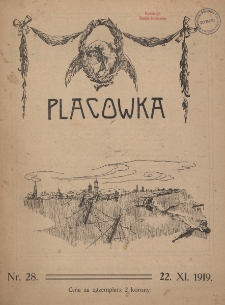 Plac&oacute;wka : tygodnik wojskowy, społeczny, naukowy i literacki, Rok I, Nr 28