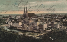Oppeln : Nördliche Totalansicht mit Kathol. Kirche