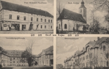 Gru&szlig; aus Kujau : Paul Holewa's Kaufhaus, Kath. Kirche, Verwaltungsgeb&auml;ude, Beamtenh&auml;user