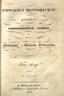 Powieści historyczne porządkiem chronologicznym ułożone
