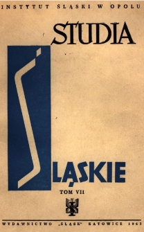 Studia Śląskie. Seria Nowa. T.7