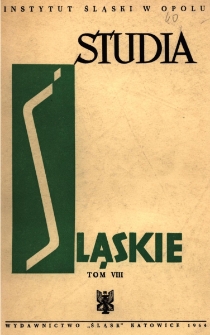 Studia Śląskie. Seria Nowa. T.8