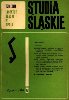 Studia Śląskie. Seria Nowa. T.17