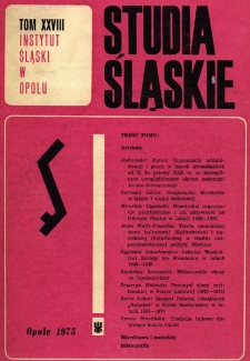 Studia Śląskie. Seria Nowa. T.28