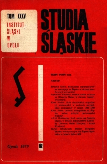 Studia Śląskie. Seria Nowa. T.35