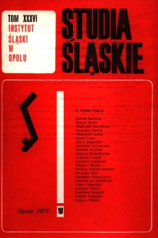 Studia Śląskie. Seria Nowa. T.36