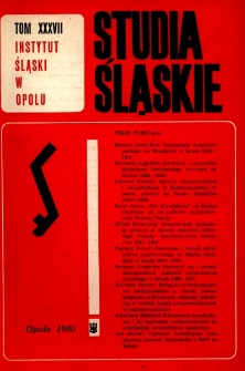 Studia Śląskie. Seria Nowa. T.37