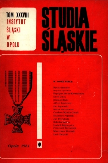 Studia Śląskie. Seria Nowa. T.38