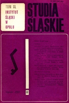 Studia Śląskie. Seria Nowa. T.40