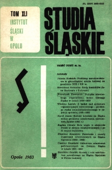 Studia Śląskie. Seria Nowa. T.41