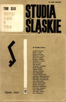 Studia Śląskie. Seria Nowa. T.43