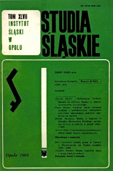 Studia Śląskie. Seria Nowa. T.47