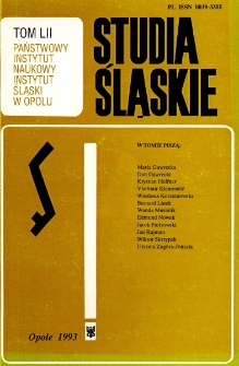 Studia Śląskie. Seria Nowa. T.52