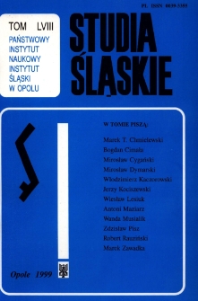 Studia Śląskie. Seria Nowa. T.58