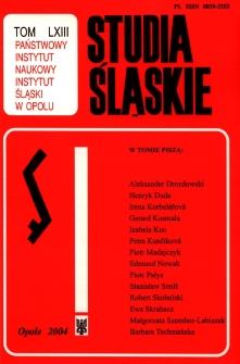 Studia Śląskie. Seria Nowa. T.63