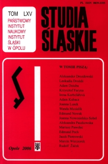 Studia Śląskie. Seria Nowa. T.65