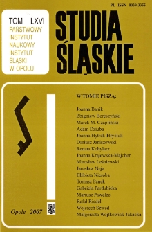 Studia Śląskie. Seria Nowa. T.66