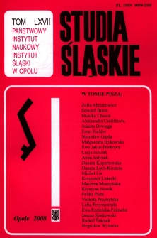 Studia Śląskie. Seria Nowa. T.67
