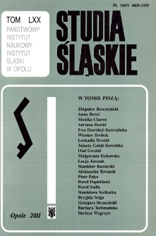 Studia Śląskie. Seria Nowa. T.70