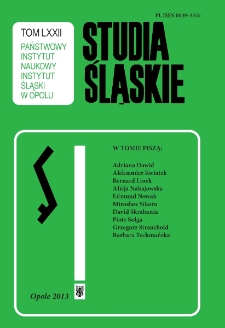 Studia Śląskie. Seria Nowa. T.72