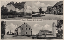 Ellguth-Turawa, Kreis Oppeln : Schule, Warenhaus Janta, Gasthaus Gmyrek, Kirche