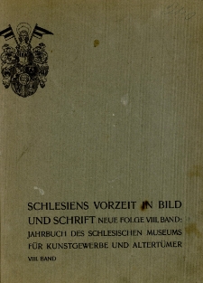 Zeitschrift des Vereins f&uuml;r das Museum Schlesischer Altert&uuml;mer, 1924