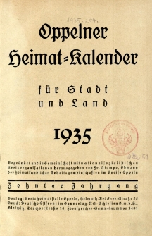 Oppelner Heimat f&uuml;r Stadt und Land, 1935