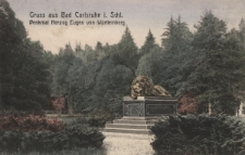 Gruss aus Bad Carlsruhe i. Schl. : Denkmal Herzog Eugen von Württemberg