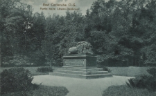 Bad Carlsruhe O.-S. : Partie beim Löwen-Denkmal