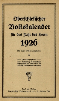 Oberschlesischer Volkskalender, 1926