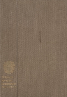 Bilderwerk schlesischer Kunstdenkmäler : Inhaltsverzeichnis der Mappe III. Fortsetzung des Barockstils und seine Ausläufer