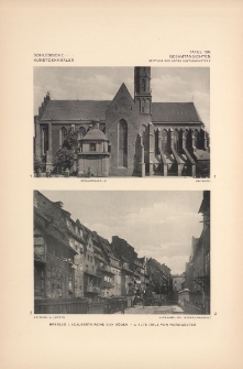 Tafel 168 Gesamtansichten : Breslau Adalbertkirche von Süden (Ceslauskapelle, Sacristei) ; Alte Ohle von Nordwesten