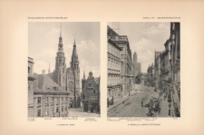 Tafel 173 Gesamtansichten : Liegnitz Ring (Rathaus, Peter-Paulkirche, Kaufhaus) ; Breslau Albrechtstrasse (Oberpr&auml;sidium, Ceslaus-Kapelle, Adalbertkirche, Hauptpost)