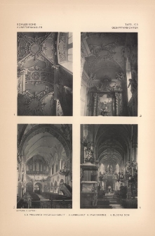 Tafel 178 Gesamtansichten : Prausnitz Hatzfeld-Gruft ; Landeshut K. Pfarrkirche ; Glogau Dom