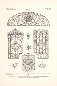 Tafel 207 Metall : Breslau Schuhbrücke 48 ; Convikt der Universität ; Collegienhaus der Universität ; Nepomukstatue vor der Gymnasialkirche